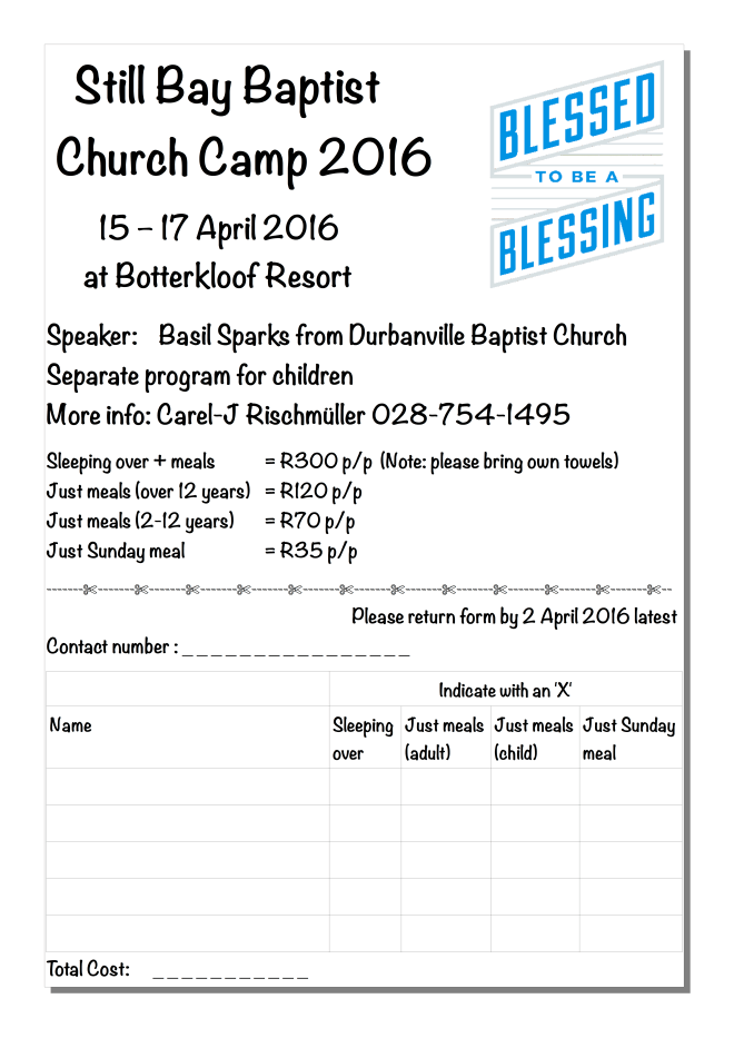 Camp Leaflet